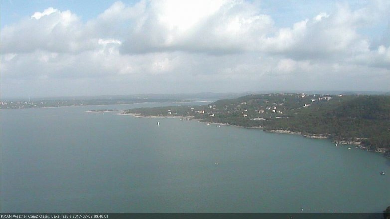 Lake Travis webcam, July 2, 2017 9:05 AM CT