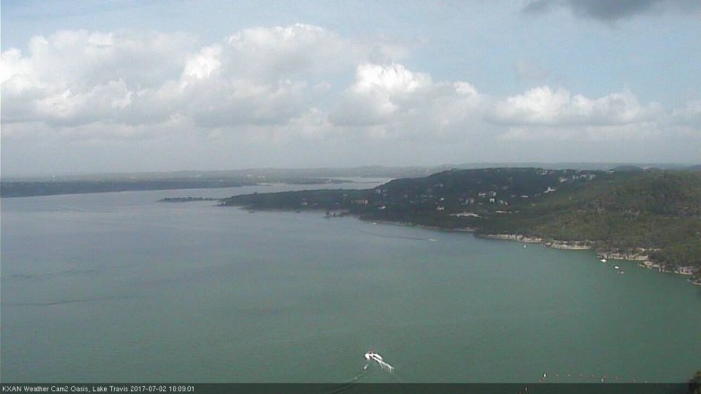 Lake Travis webcam, July 2, 2017 9:20 AM CT