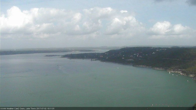 Lake Travis webcam, July 2, 2017 9:25 AM CT