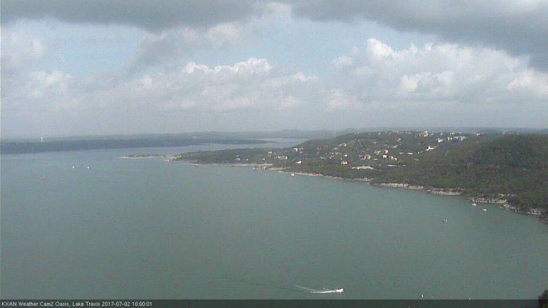 Lake Travis webcam, July 2, 2017 9:30 AM CT