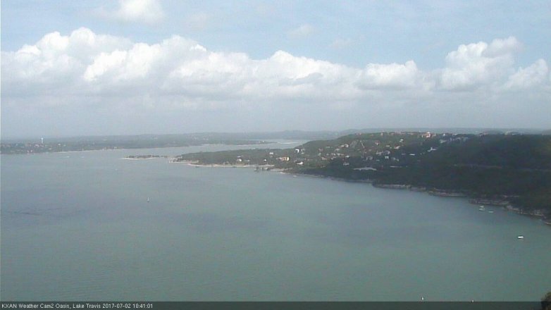 Lake Travis webcam, July 2, 2017 9:45 AM CT