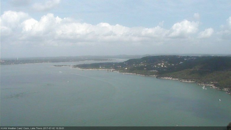 Lake Travis webcam, July 2, 2017 10:10 AM CT