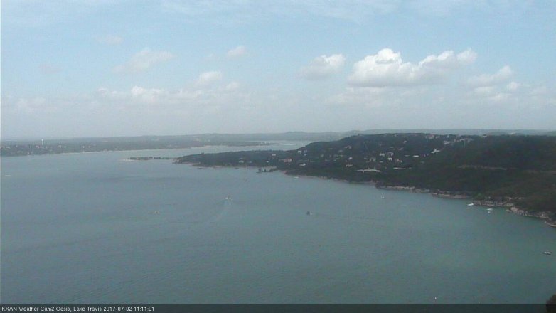Lake Travis webcam, July 2, 2017 10:25 AM CT