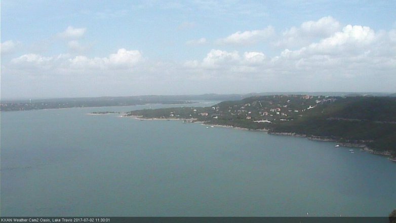 Lake Travis webcam, July 2, 2017 10:35 AM CT