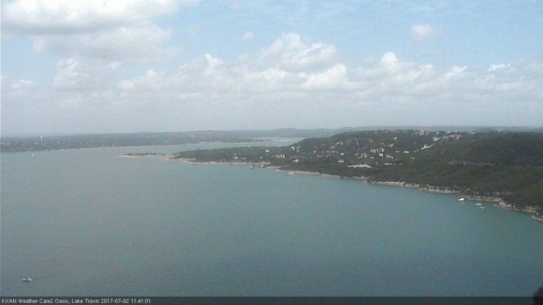 Lake Travis webcam, July 2, 2017 11:00 AM CT