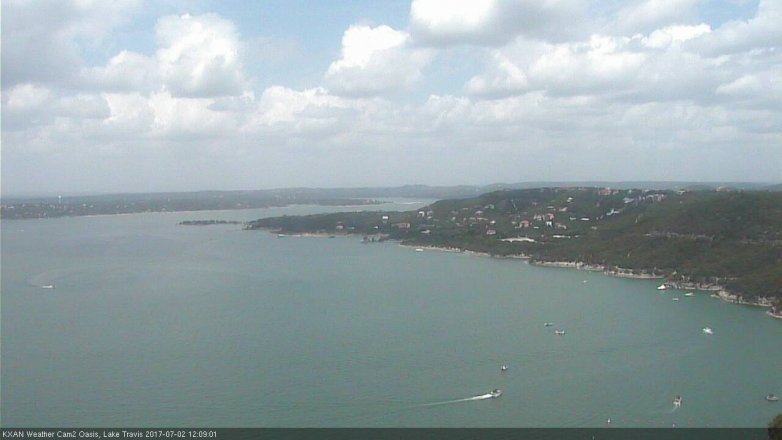 Lake Travis webcam, July 2, 2017 11:35 AM CT