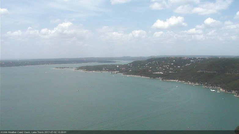 Lake Travis webcam, July 2, 2017 12:35 PM CT