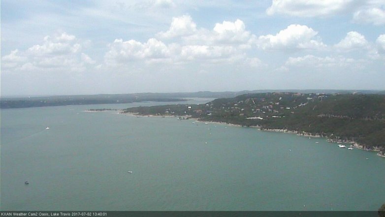 Lake Travis webcam, July 2, 2017 1:00 PM CT