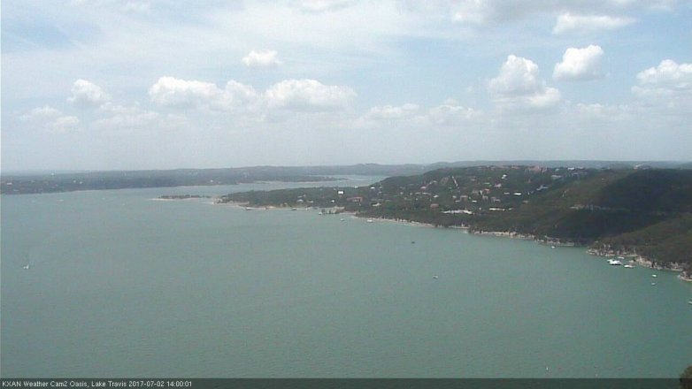 Lake Travis webcam, July 2, 2017 1:05 PM CT
