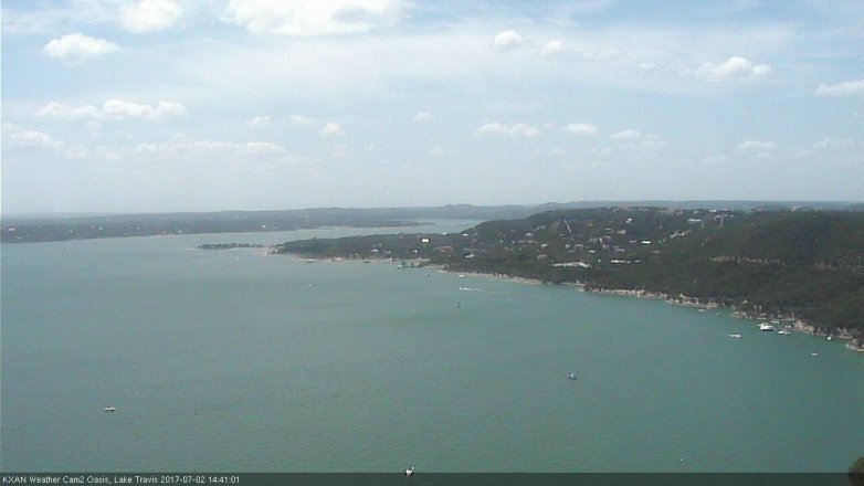 Lake Travis webcam, July 2, 2017 1:50 PM CT