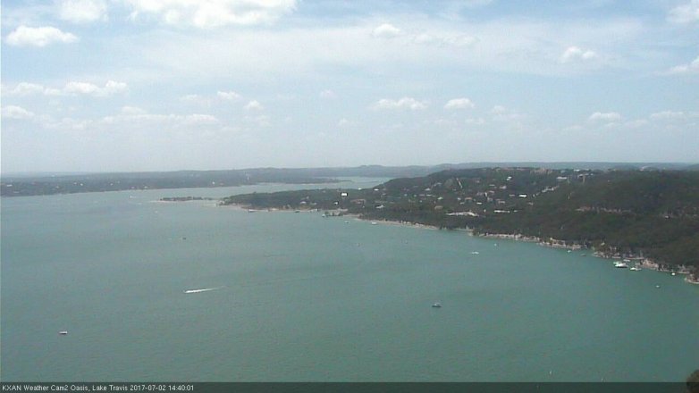 Lake Travis webcam, July 2, 2017 2:00 PM CT