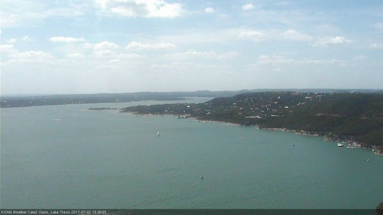 Lake Travis webcam, July 2, 2017 2:40 PM CT