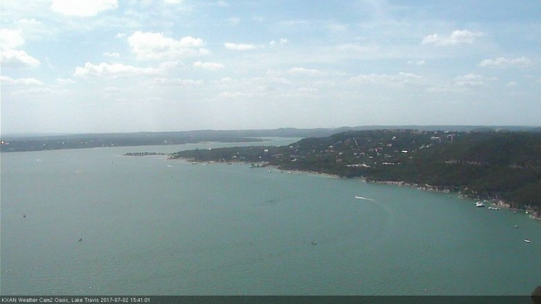 Lake Travis webcam, July 2, 2017 3:00 PM CT