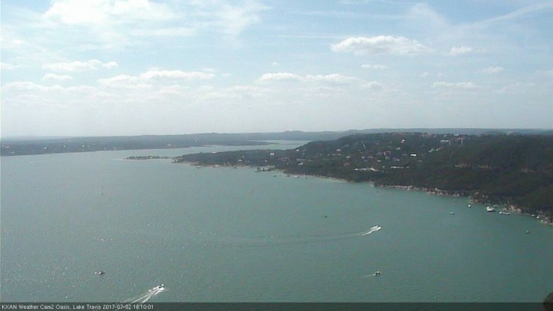 Lake Travis webcam, July 2, 2017 3:15 PM CT