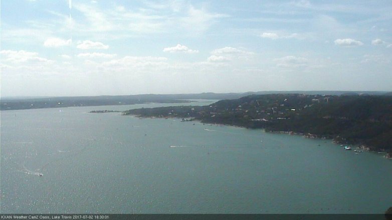 Lake Travis webcam, July 2, 2017 3:40 PM CT