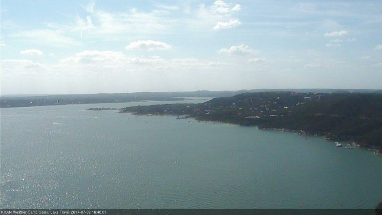 Lake Travis webcam, July 2, 2017 4:00 PM CT