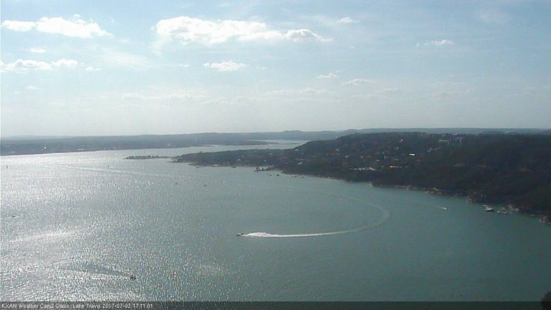 Lake Travis webcam, July 2, 2017 4:15 PM CT