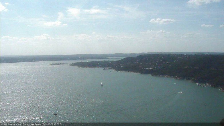 Lake Travis webcam, July 2, 2017 4:25 PM CT