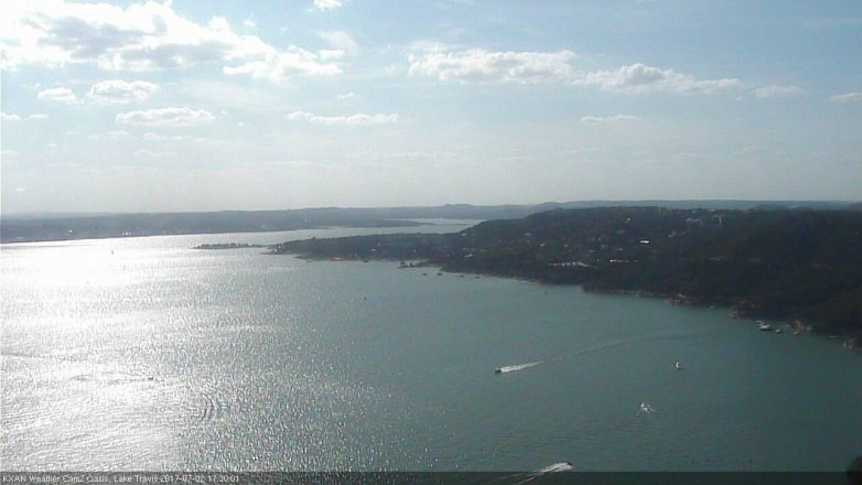 Lake Travis webcam, July 2, 2017 4:35 PM CT