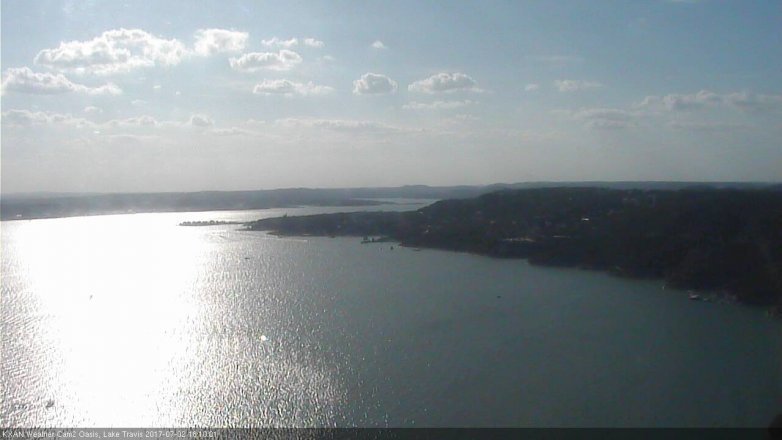 Lake Travis webcam, July 2, 2017 5:25 PM CT