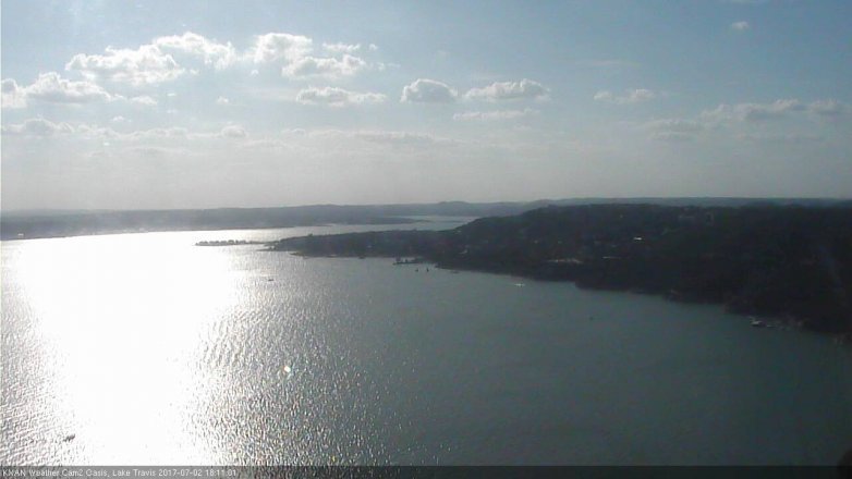 Lake Travis webcam, July 2, 2017 5:35 PM CT