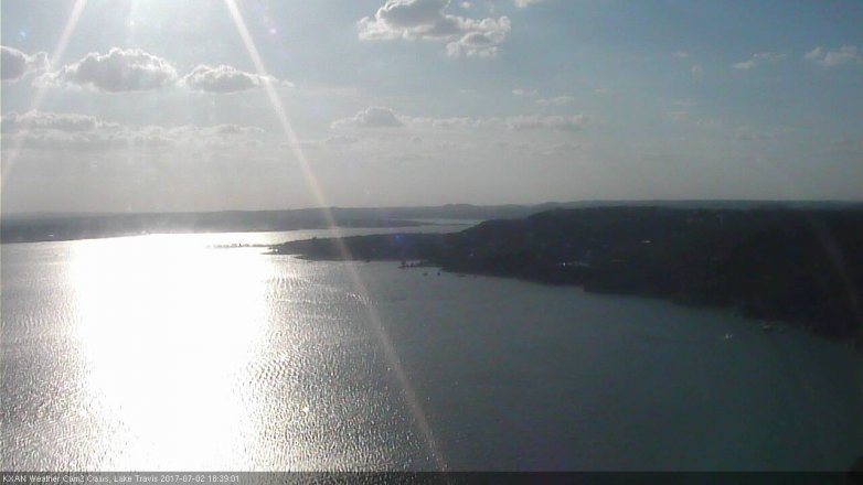 Lake Travis webcam, July 2, 2017 5:45 PM CT