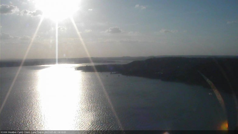Lake Travis webcam, July 2, 2017 6:15 PM CT