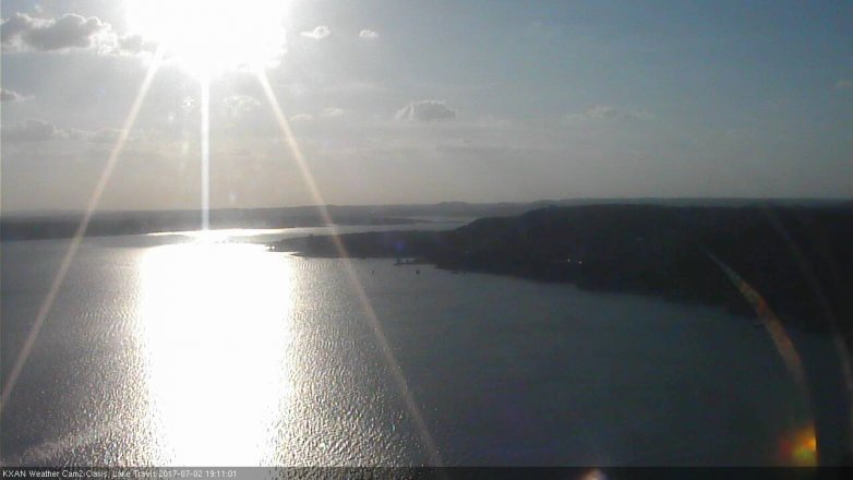 Lake Travis webcam, July 2, 2017 6:25 PM CT