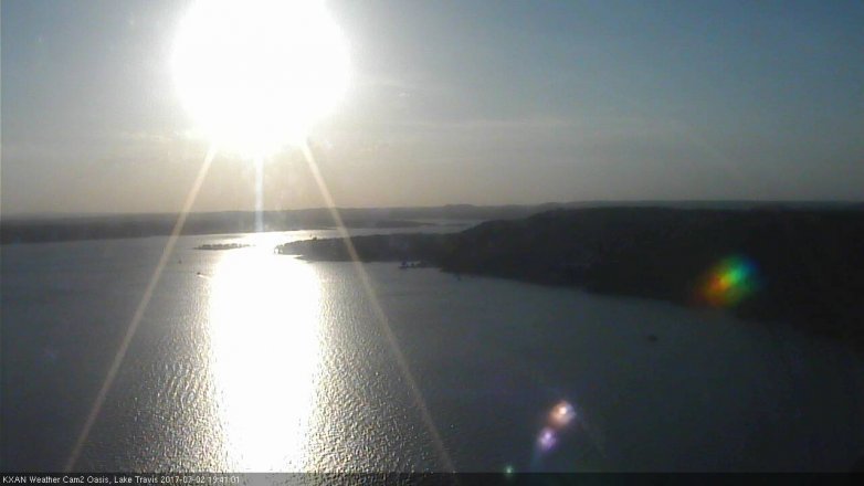 Lake Travis webcam, July 2, 2017 6:55 PM CT