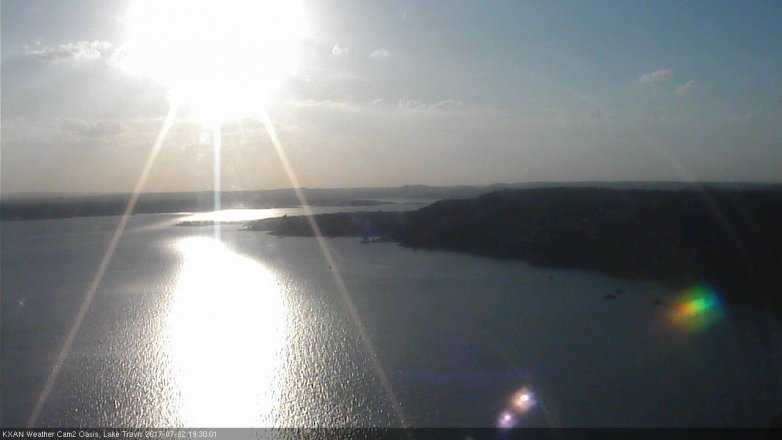 Lake Travis webcam, July 2, 2017 7:00 PM CT