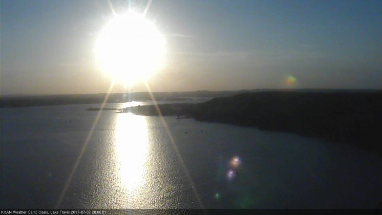 Lake Travis webcam, July 2, 2017 7:30 PM CT
