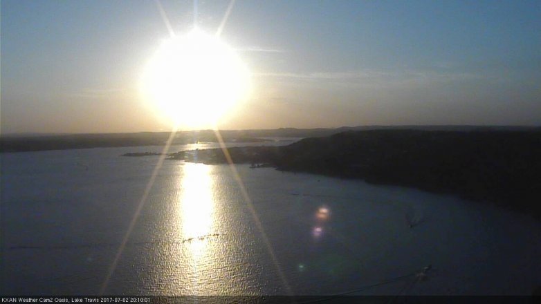 Lake Travis webcam, July 2, 2017 7:35 PM CT