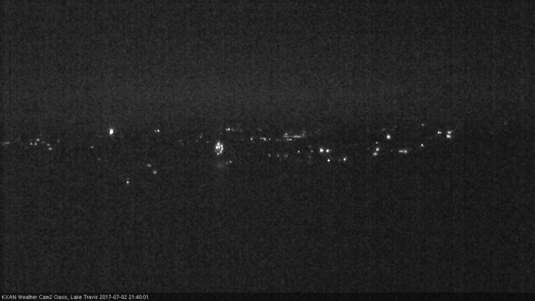 Lake Travis webcam, July 2, 2017 8:55 PM CT