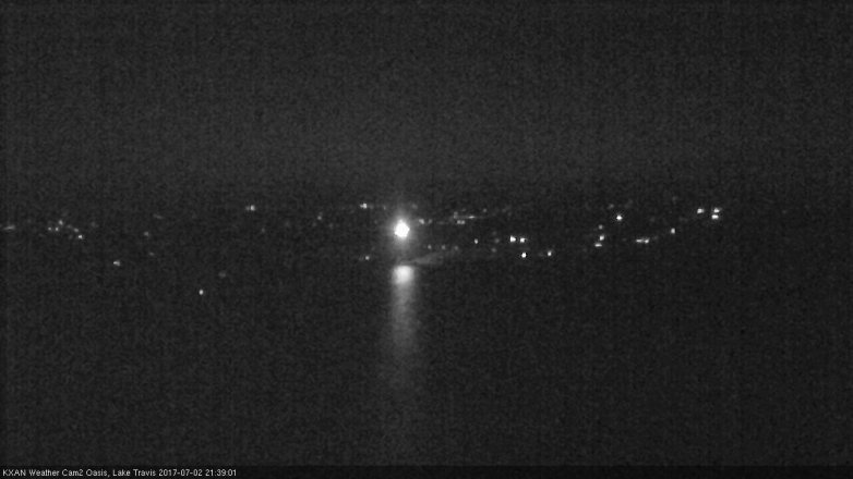 Lake Travis webcam, July 2, 2017 9:05 PM CT
