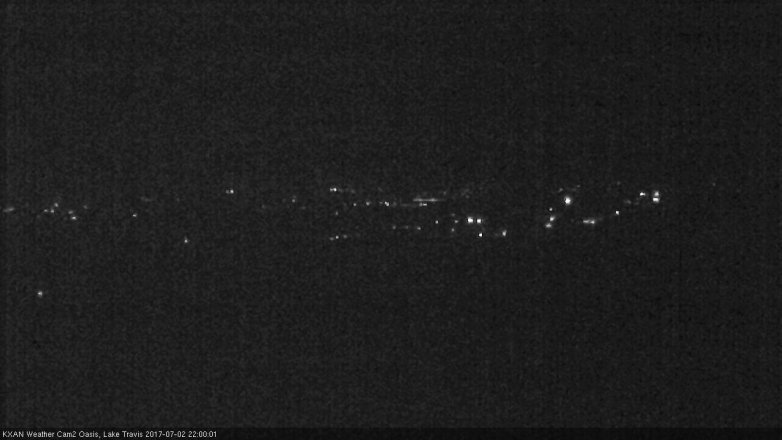 Lake Travis webcam, July 2, 2017 9:15 PM CT