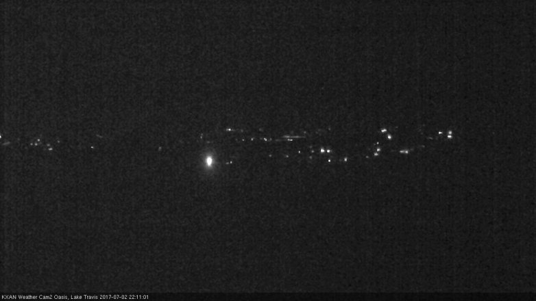 Lake Travis webcam, July 2, 2017 9:30 PM CT