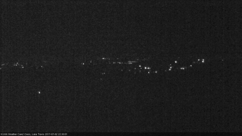 Lake Travis webcam, July 2, 2017 9:35 PM CT