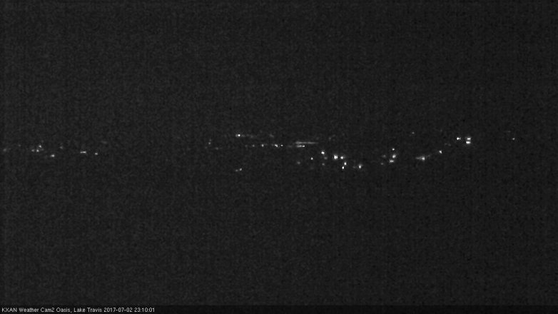 Lake Travis webcam, July 2, 2017 10:15 PM CT