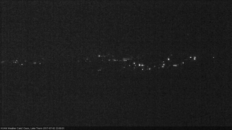 Lake Travis webcam, July 2, 2017 10:20 PM CT