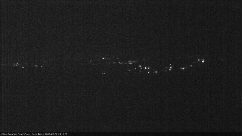 Lake Travis webcam, July 2, 2017 10:25 PM CT