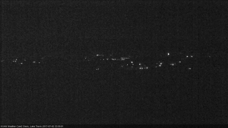 Lake Travis webcam, July 2, 2017 10:35 PM CT