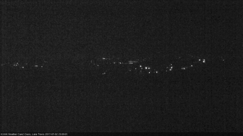 Lake Travis webcam, July 2, 2017 10:40 PM CT