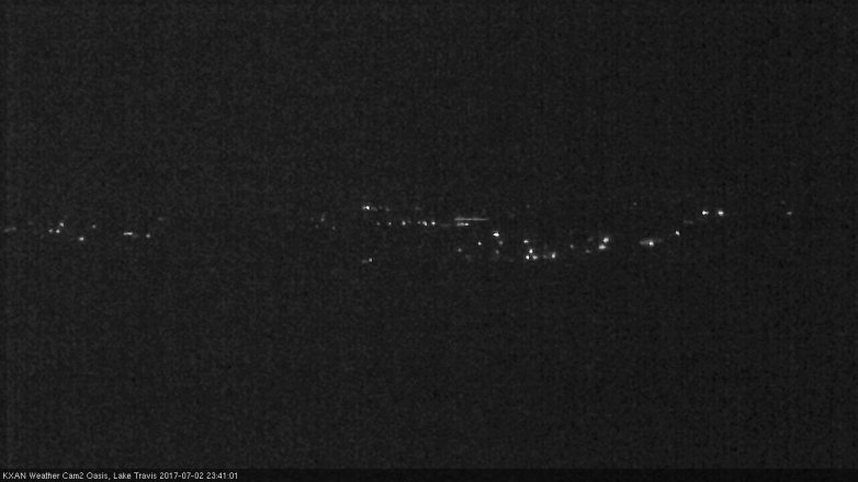 Lake Travis webcam, July 2, 2017 10:55 PM CT