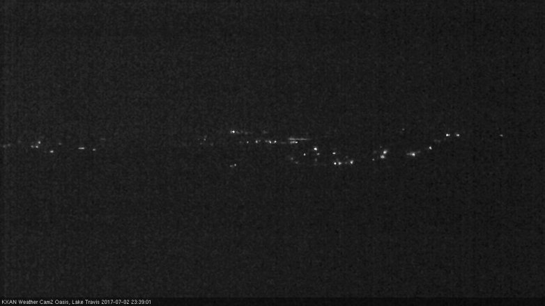 Lake Travis webcam, July 2, 2017 11:05 PM CT