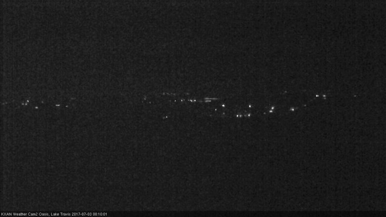 Lake Travis webcam, July 2, 2017 11:30 PM CT