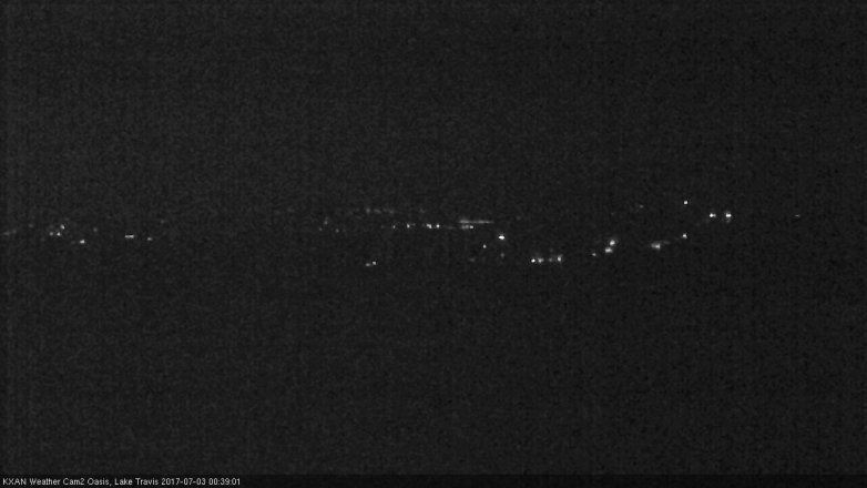 Lake Travis webcam, July 2, 2017 11:45 PM CT
