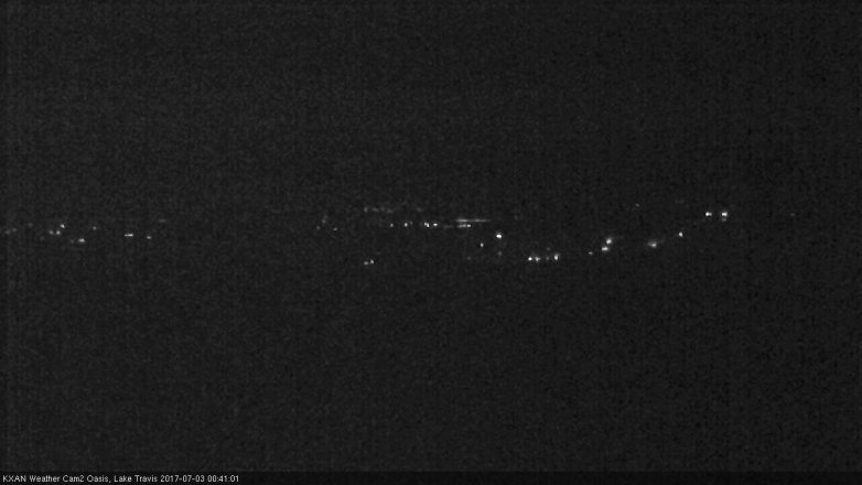 Lake Travis webcam, July 2, 2017 11:55 PM CT