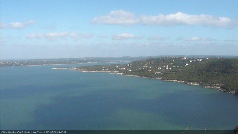 Lake Travis webcam, July 3, 2017 9:10 AM CT