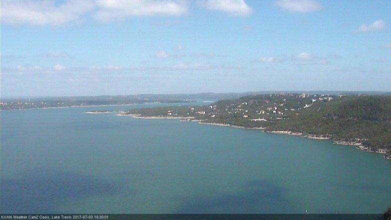Lake Travis webcam, July 3, 2017 9:50 AM CT