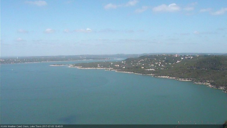 Lake Travis webcam, July 3, 2017 10:05 AM CT
